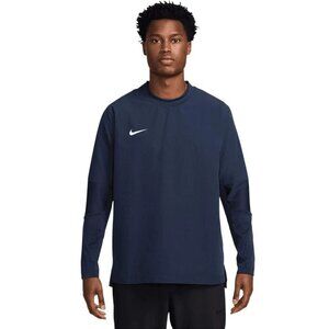Nike Baseball Player Crew Neck Pullover Top Navy Blue Size Medium FD4291-419